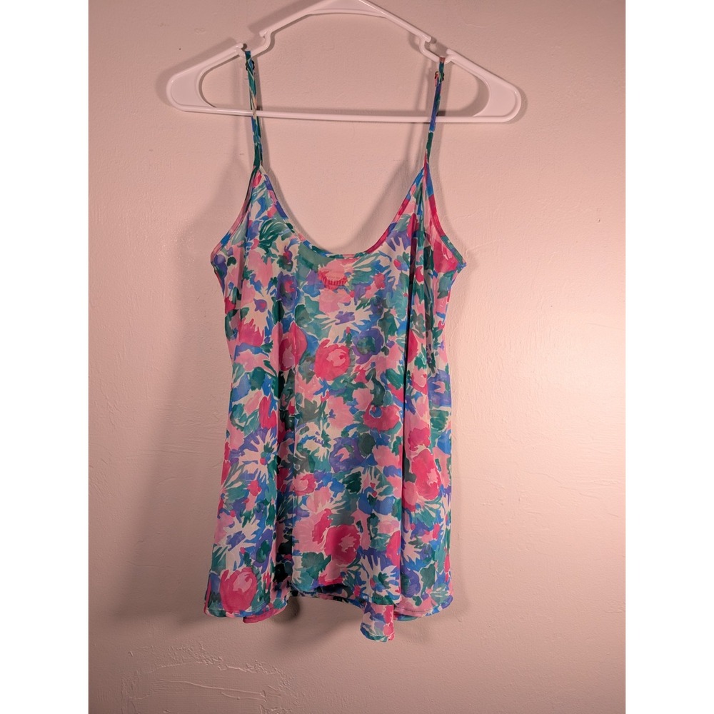 Show me your Mumu Multi colored Spaghetti Strap Top Size S Floral